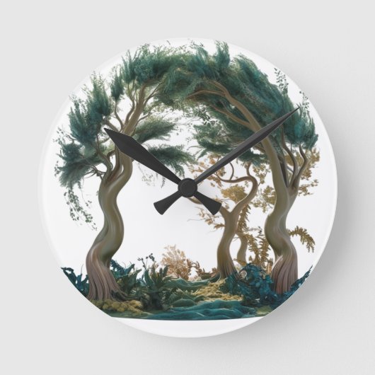 Enchanted Forest Gateway – Natuur geïnspireerde Wa Ronde Klok (Voorkant)