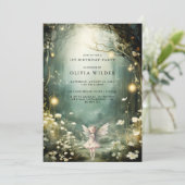 Enchanted Forest Girl 1st Birthday Mushrooms Bosse Kaart (Staand voorkant)