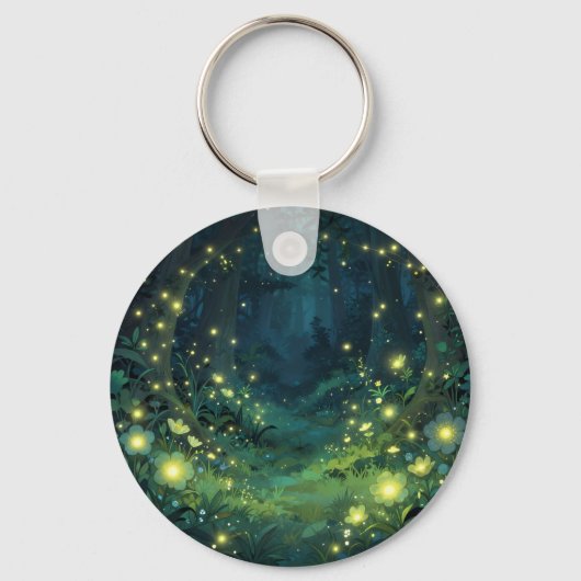 Enchanted Forest Glow Magical Night Sleutelhanger (Voorkant)