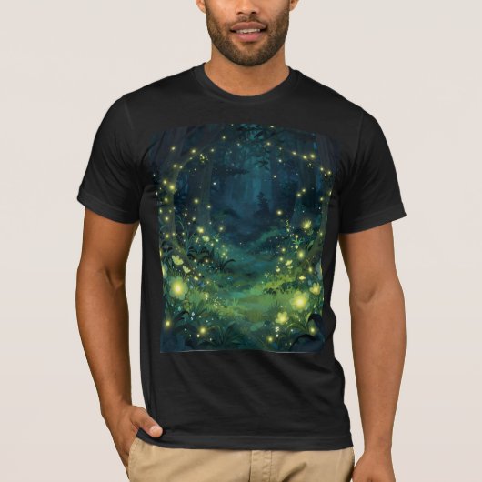 Enchanted Forest Glow Magical Night T-shirt (Voorkant)