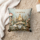 Enchanted Forest Gnome Aangepaste naam Kussen (Deken)