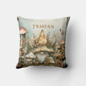 Enchanted Forest Gnome Aangepaste naam Kussen (Achterkant)