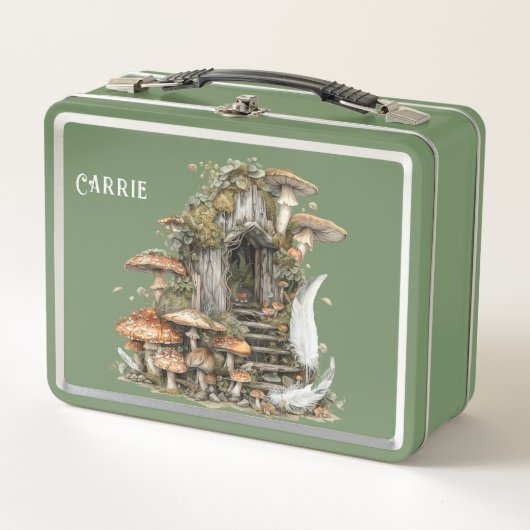 Enchanted Forest Gnome Cottage Metal Lunchbox (Voorkant)