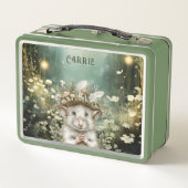 Enchanted Forest Gnome Cottage Metal Lunchbox (Achterkant)