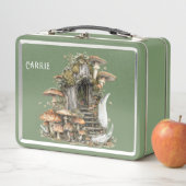 Enchanted Forest Gnome Cottage Metal Lunchbox (In situ)
