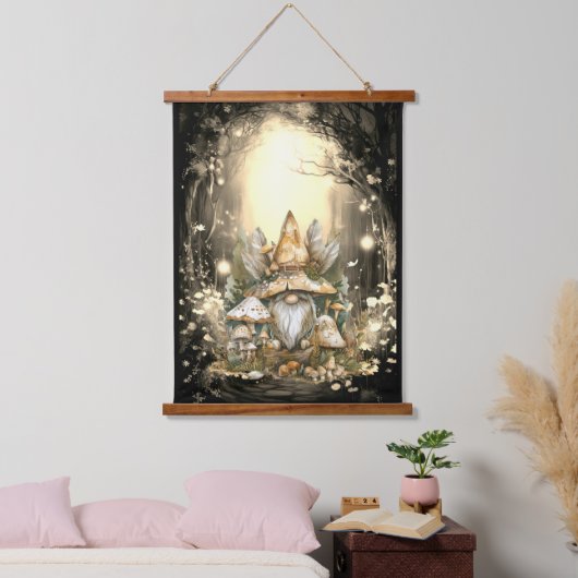 Enchanted Forest Gnome Mushrooms Hangend Wandkleed (Slaapkamer)
