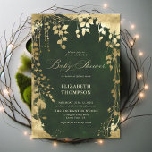Enchanted Forest Gold Lijst Foliage Baby shower Kaart