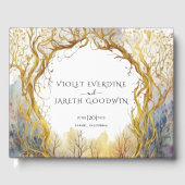 Enchanted Forest Gold Portal Wedding Gastenboek (Voorkant)