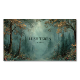 Enchanted Forest Gold Sparkle Teal Mist Magnetisch Visitekaartje