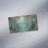 Enchanted Forest Gold Sparkle Teal Mist Magnetisch Visitekaartje (Voorbeeld)