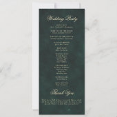 Enchanted Forest Gold Vine Elegant Wedding Program (Achterkant)