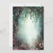 Enchanted Forest Gold Vines Mauve Magical Sweet 16 Kaart (Achterkant)