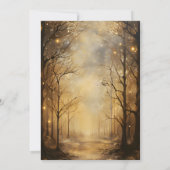 Enchanted Forest Gold Wedding Kaart (Achterkant)