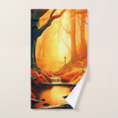 Enchanted Forest Golden Glow Bad Handdoek (Handdoek)