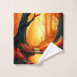 Enchanted Forest Golden Glow Bad Handdoek