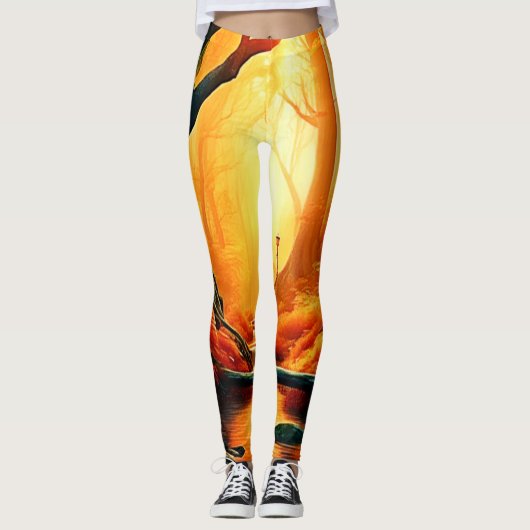 Enchanted Forest Golden Glow Leggings (Voorkant)