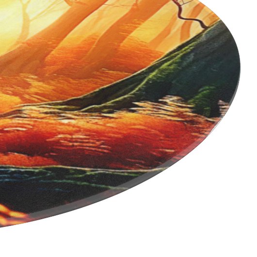 Enchanted Forest Golden Glow Snijplank (Hoek)