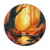 Enchanted Forest Golden Glow Snijplank (Voorkant)