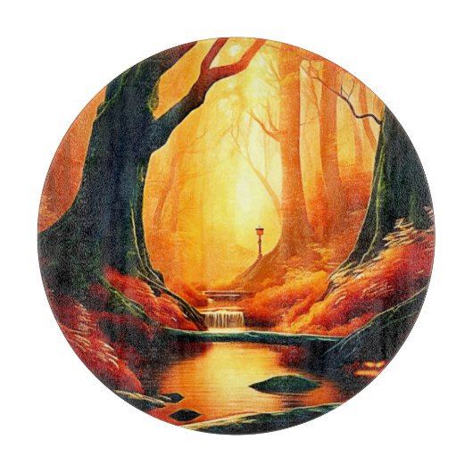 Enchanted Forest Golden Glow Snijplank (Voorkant)