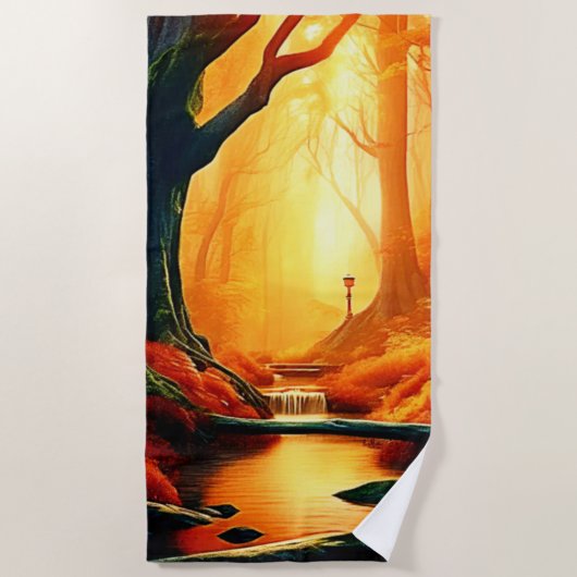 Enchanted Forest Golden Glow Strandlaken (Voorkant)