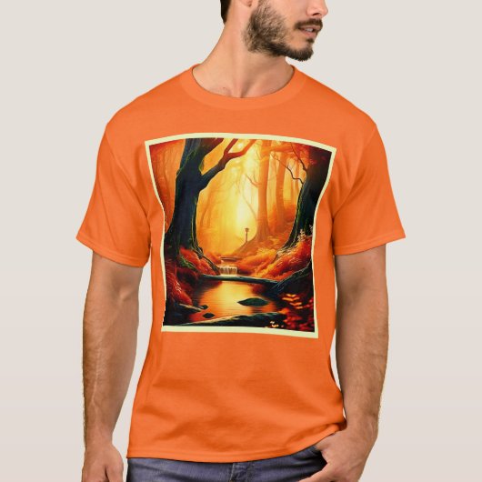 Enchanted Forest Golden Glow T-shirt (Voorkant)
