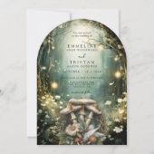 Enchanted Forest Green Wedding Kaart (Voorkant)