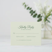 Enchanted Forest Green Wedding RSVP Kaartje (Staand voorkant)