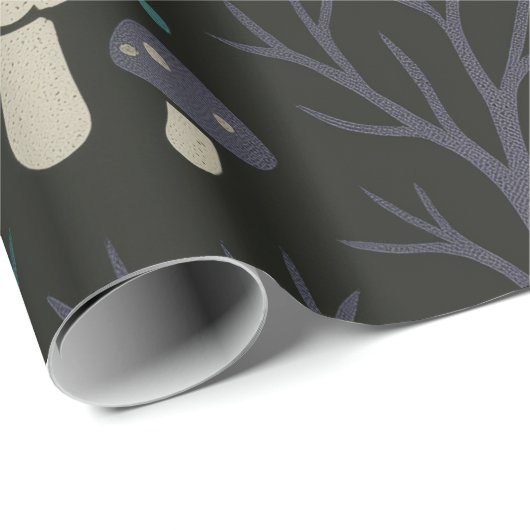 Enchanted Forest Halloween Pattern Cadeaupapier (Rol Hoek)