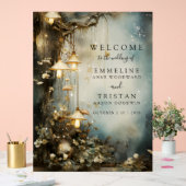 Enchanted Forest hangende lantaarns bruiloft Acryl Bord (Huwelijk)