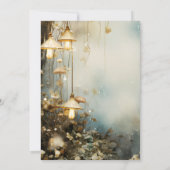 Enchanted Forest hangende lantaarns bruiloft Save The Date (Achterkant)