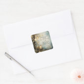 Enchanted Forest hangende lantaarns bruiloft Vierkante Sticker (Envelop)