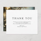 Enchanted Forest Hanging Lanterns Wedding Bedankkaart (Voorkant / Achterkant)