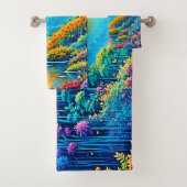 Enchanted Forest Hart van Licht Ontwerp Bad Handdoek (Insitu)