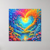 Enchanted Forest Hart van Licht Ontwerp Canvas Afdruk (Voorkant)