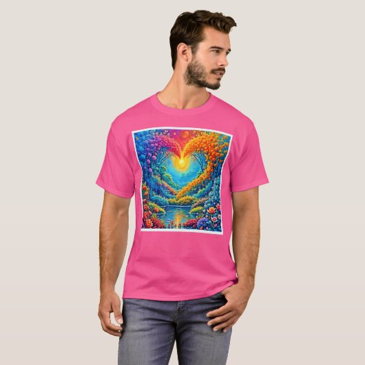 Enchanted Forest Hart van Licht Ontwerp T-shirt (Voorkant volledig)