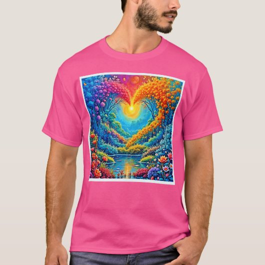 Enchanted Forest Hart van Licht Ontwerp T-shirt (Voorkant)
