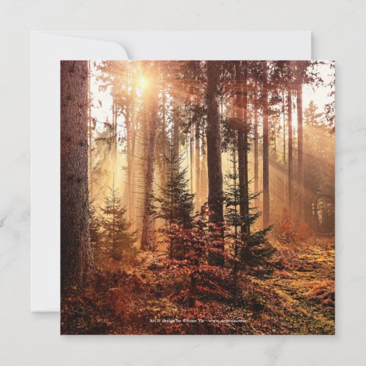 Enchanted Forest Herfst Post of After Wedding Invi Kaart (Achterkant)