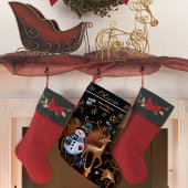 Enchanted Forest Holiday Stocking-Woodland Animals Kleine Kerstsok