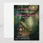 Enchanted Forest House Sweet 16 Uitnodiging (Voorkant / Achterkant)