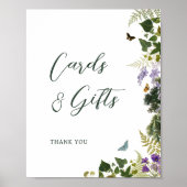 Enchanted Forest Kaarten en geschenken bruiloft Poster (Voorkant)