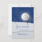 Enchanted Forest kerstavond bedankt kaart (Achterkant)