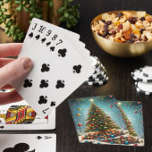 Enchanted Forest: Kerstboom met kerstballen Pokerkaarten (Insitu)