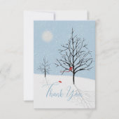 Enchanted Forest Kerstdag Bedankt Card (Voorkant)