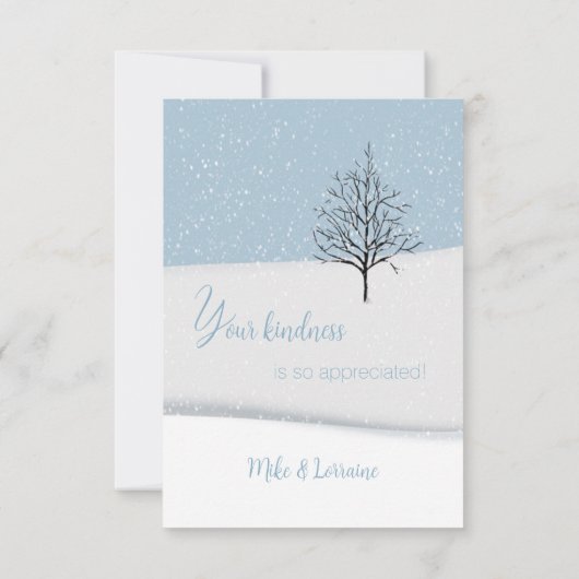 Enchanted Forest Kerstdag Bedankt Card (Achterkant)