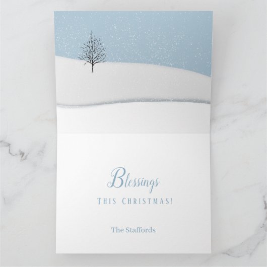 Enchanted Forest Kerstdag Kaart (Binnen)