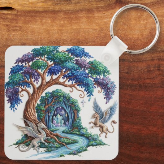 Enchanted Forest Keychain - Tree of Life  (Achterkant)