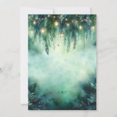 Enchanted Forest Lanterns Fairy Lights Wedding Kaart (Achterkant)