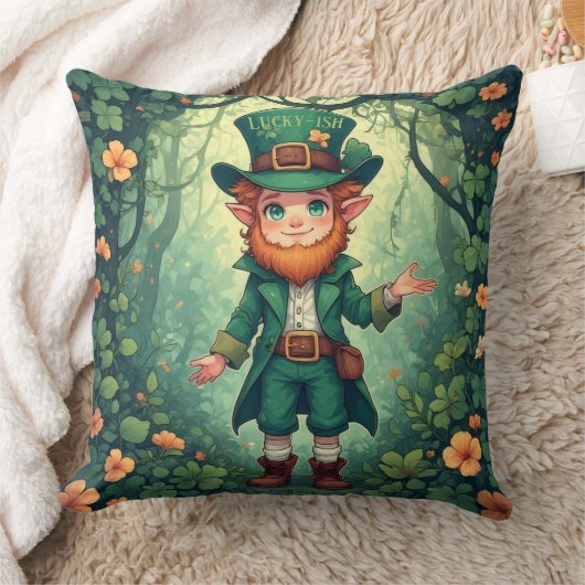Enchanted Forest Leprechaun Luckyish Nursery Decor Kussen (Deken)