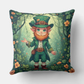 Enchanted Forest Leprechaun Luckyish Nursery Decor Kussen (Achterkant)