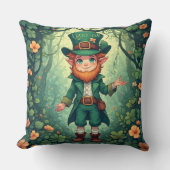 Enchanted Forest Leprechaun Luckyish Nursery Decor Kussen (Voorkant)